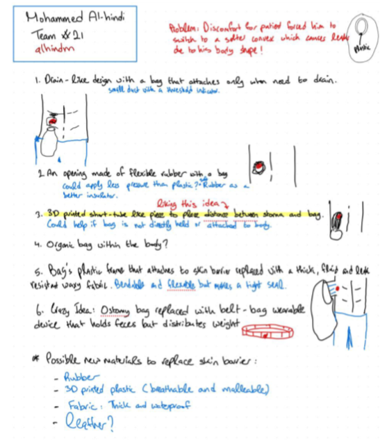 Students brainstorming around a robot prototype