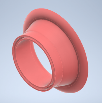 3D render of a custom ostomy appliance